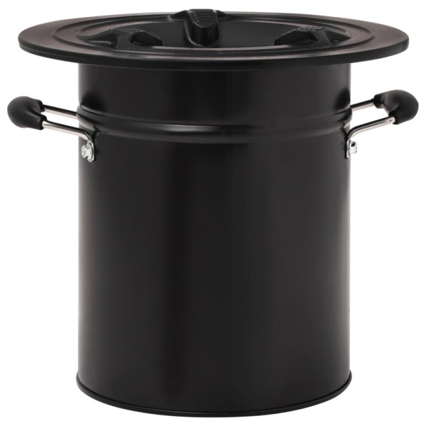 Cocina de leña para camping acero negro 50x33,5x30,5 cm Cocina de leña para camping acero negro 50x33,5x30,5 cm