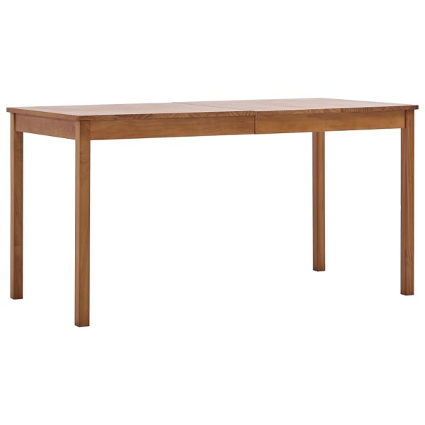 Mesa de comedor de madera de pino marrón miel 140x70x73 cm Mesa de comedor de madera de pino marrón miel 140x70x73 cm