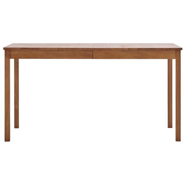 Mesa de comedor de madera de pino marrón miel 140x70x73 cm Mesa de comedor de madera de pino marrón miel 140x70x73 cm