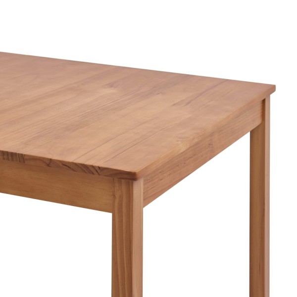 Mesa de comedor de madera de pino marrón miel 140x70x73 cm Mesa de comedor de madera de pino marrón miel 140x70x73 cm