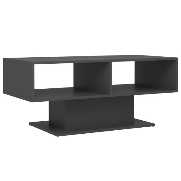 Mesa de centro madera contrachapada gris 103,5x50x44,5 cm Mesa de centro madera contrachapada gris 103,5x50x44,5 cm