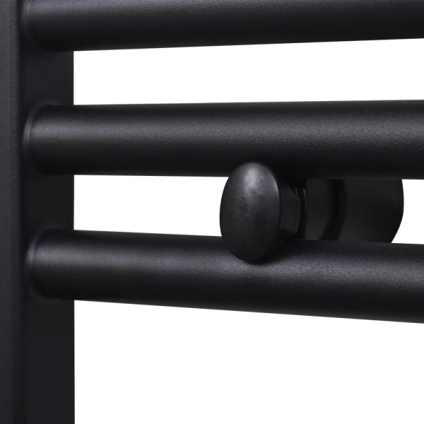 Radiador toallero de baño recto negro 600 x 764 mm
