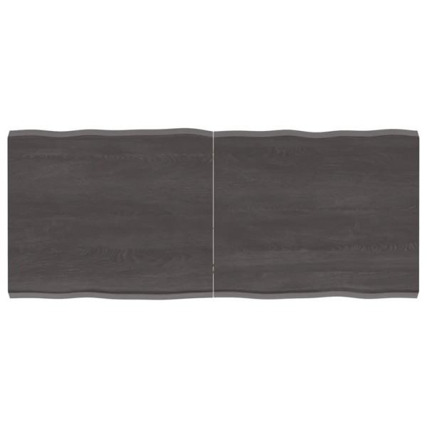 Tablero mesa madera tratada borde vivo marrón 120x50x(2-4) cm Tablero mesa madera tratada borde vivo marrón 120x50x(2-4) cm
