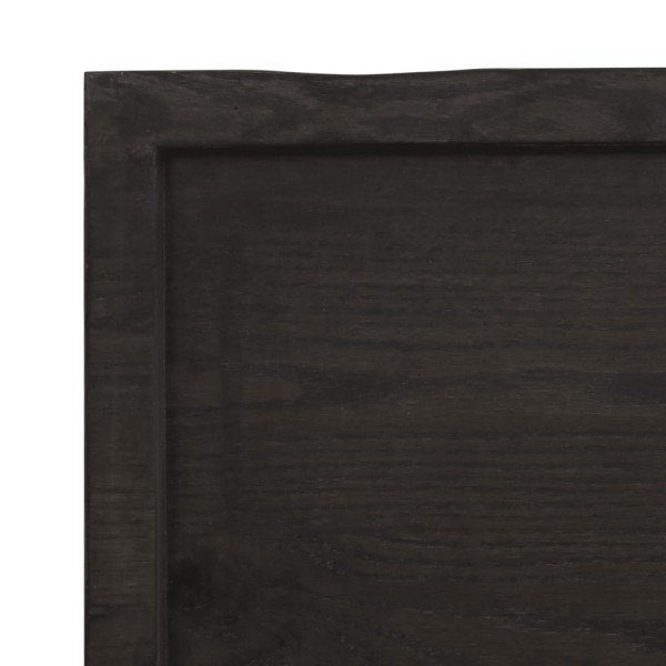 Tablero mesa madera tratada borde vivo marrón 120x50x(2-4) cm Tablero mesa madera tratada borde vivo marrón 120x50x(2-4) cm