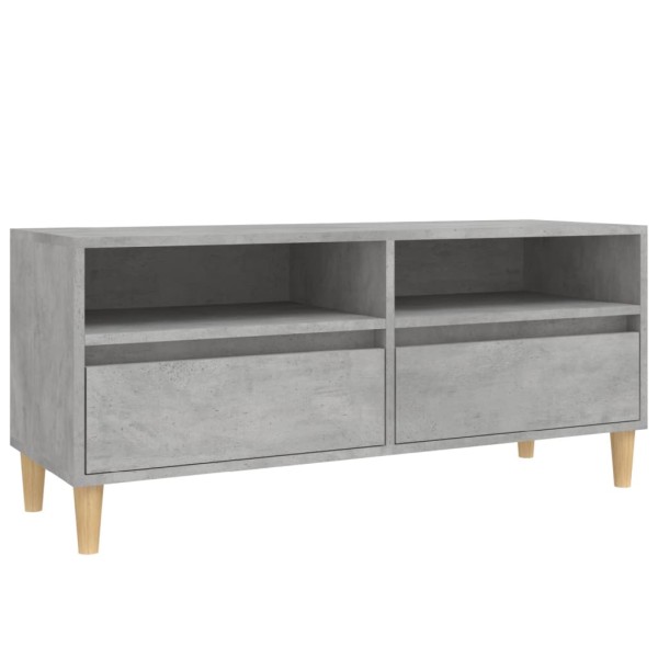 Mueble de TV madera contrachapada gris hormigón 100x34,5x44,5cm Mueble de TV madera contrachapada gris hormigón 100x34,5x44,5cm