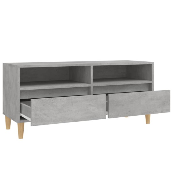 Mueble de TV madera contrachapada gris hormigón 100x34,5x44,5cm Mueble de TV madera contrachapada gris hormigón 100x34,5x44,5cm