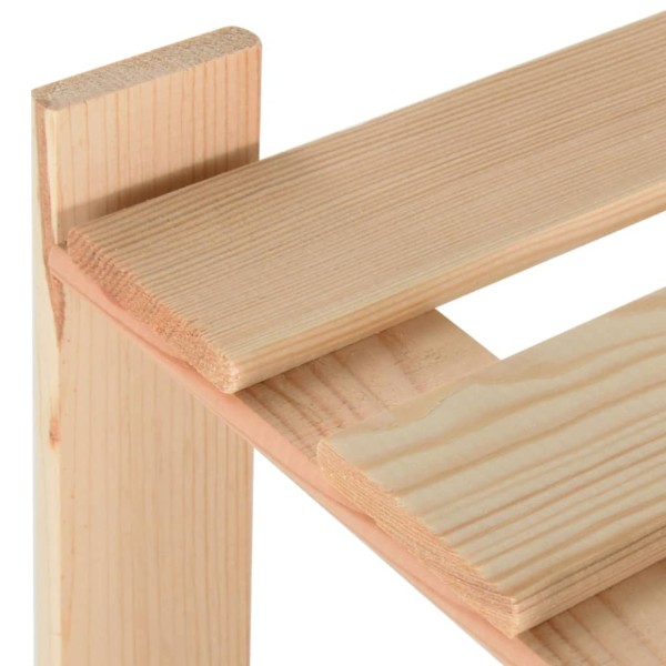 Estantería de 3 niveles madera pino maciza 80x28,5x90 cm Estantería de 3 niveles madera pino maciza 80x28,5x90 cm