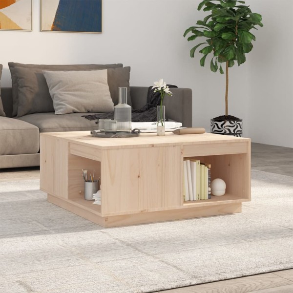 Mesa de centro madera maciza de pino 80x81x36,5 cm Mesa de centro madera maciza de pino 80x81x36,5 cm