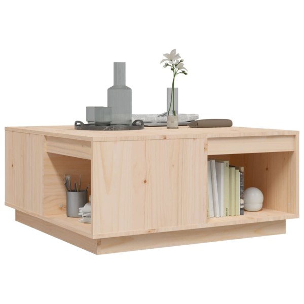 Mesa de centro madera maciza de pino 80x81x36,5 cm Mesa de centro madera maciza de pino 80x81x36,5 cm