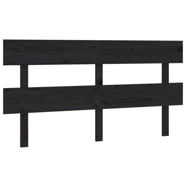 Cabecero de cama madera maciza de pino negro 164x3x81 cm Cabecero de cama madera maciza de pino negro 164x3x81 cm