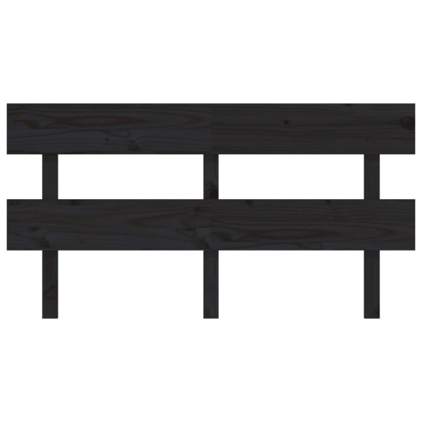 Cabecero de cama madera maciza de pino negro 164x3x81 cm Cabecero de cama madera maciza de pino negro 164x3x81 cm