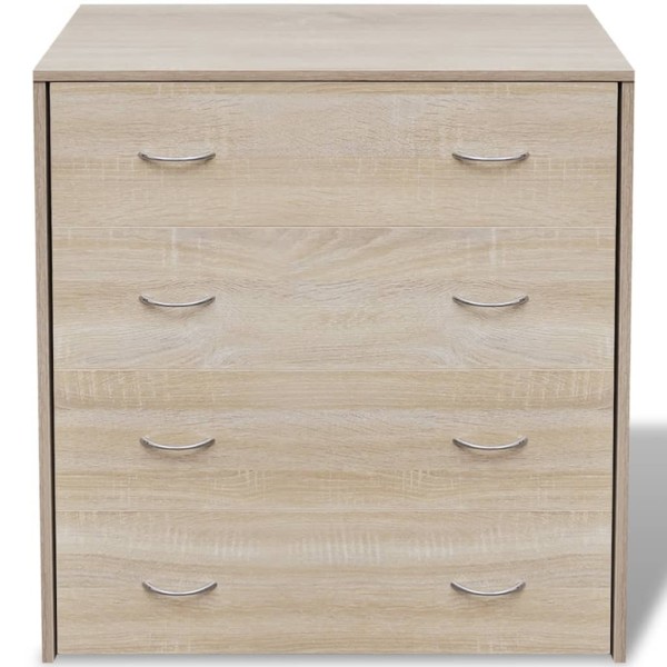 Aparador con 4 cajones color roble 60x30,5x71 cm Aparador con 4 cajones color roble 60x30,5x71 cm