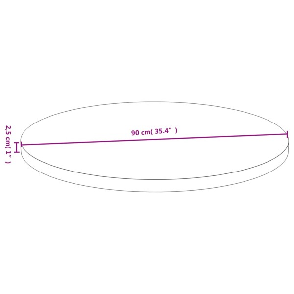 Tablero de mesa de bambú Ø90x2,5 cm Tablero de mesa de bambú Ø90x2,5 cm