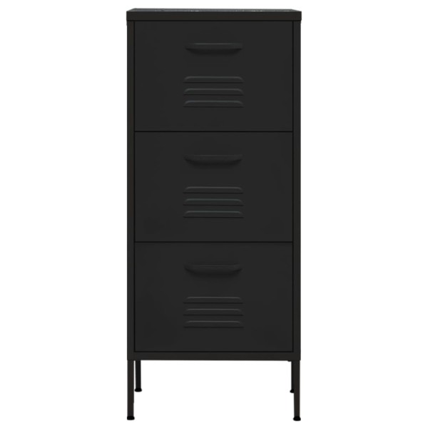 Armario de almacenamiento acero negro 42,5x35x101,5 cm Armario de almacenamiento acero negro 42,5x35x101,5 cm