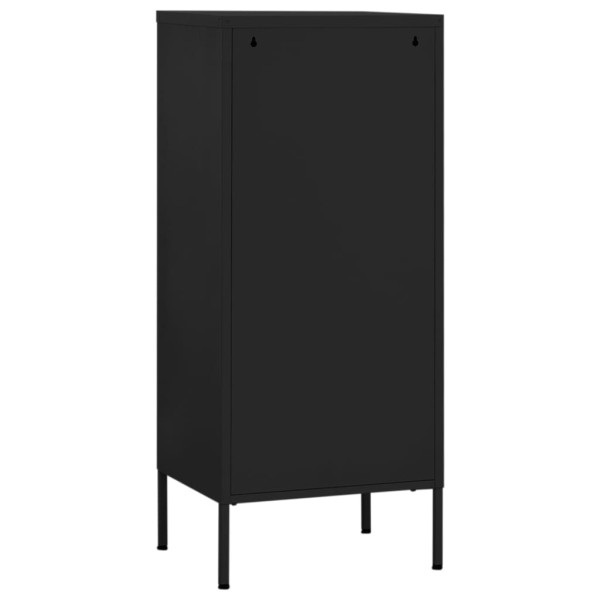 Armario de almacenamiento acero negro 42,5x35x101,5 cm Armario de almacenamiento acero negro 42,5x35x101,5 cm