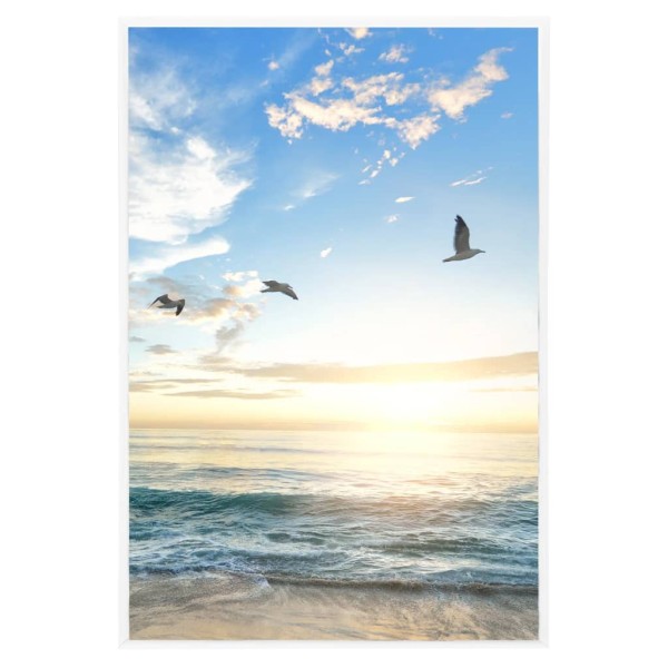 Marcos de fotos collage de mesa 5 uds blanco MDF 21x29,7cm Marcos de fotos collage de mesa 5 uds blanco MDF 21x29,7cm