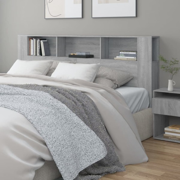 Mueble cabecero gris Sonoma 200x18,5x104,5 cm Mueble cabecero gris Sonoma 200x18,5x104,5 cm