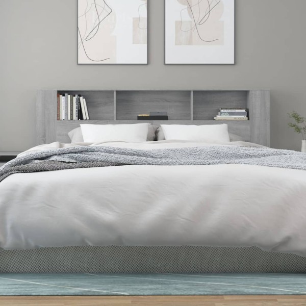 Mueble cabecero gris Sonoma 200x18,5x104,5 cm Mueble cabecero gris Sonoma 200x18,5x104,5 cm