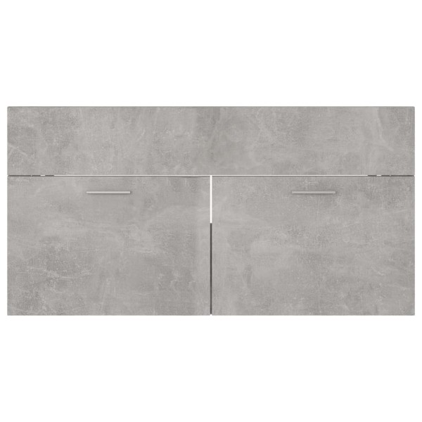 Armario para lavabo contrachapada gris hormigón 90x38,5x46 cm Armario para lavabo contrachapada gris hormigón 90x38,5x46 cm