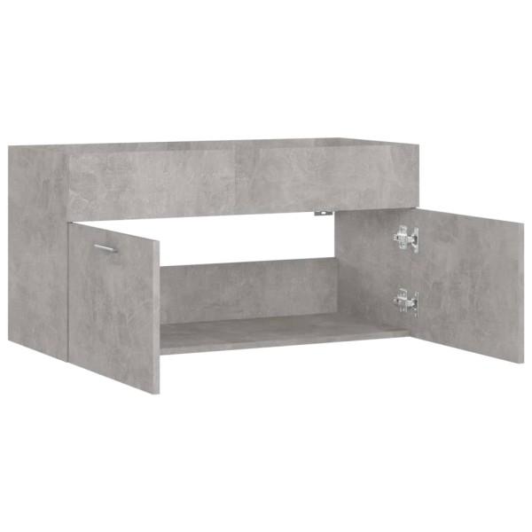 Armario para lavabo contrachapada gris hormigón 90x38,5x46 cm Armario para lavabo contrachapada gris hormigón 90x38,5x46 cm