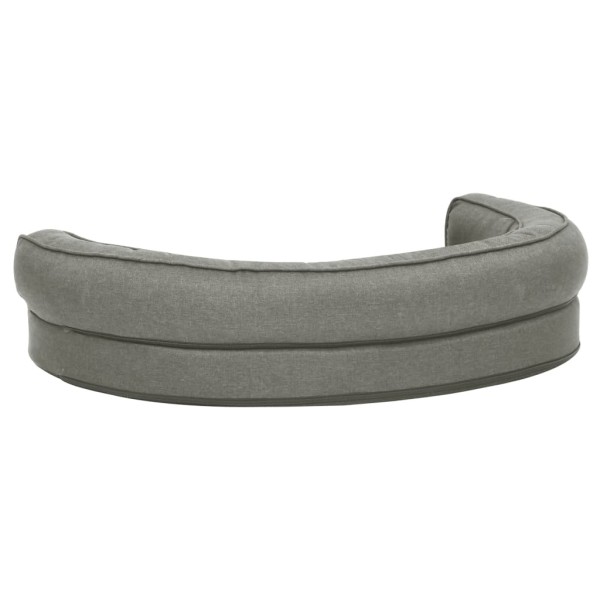 Colchón de cama de perro ergonómico aspecto lino gris 75x53 cm Colchón de cama de perro ergonómico aspecto lino gris 75x53 cm