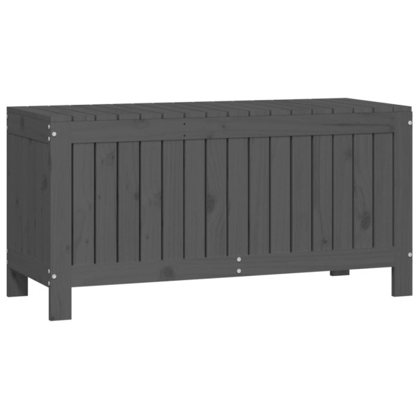 Caja de almacenaje jardín madera de pino gris 108x42,5x54 cm