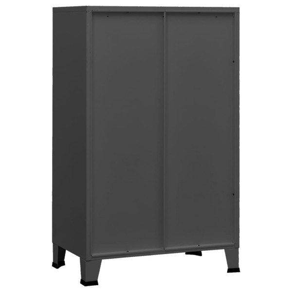 Baúl de almacenaje industrial metal antracita 70x40x115 cm Baúl de almacenaje industrial metal antracita 70x40x115 cm