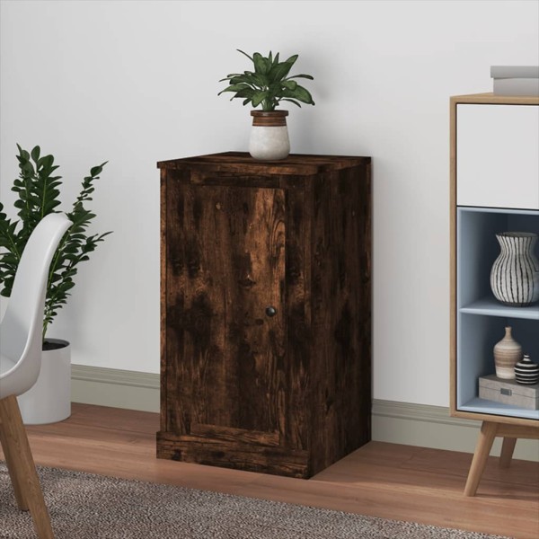 Aparador madera contrachapada roble ahumado 37,5x35,5x67,5 cm Aparador madera contrachapada roble ahumado 37,5x35,5x67,5 cm