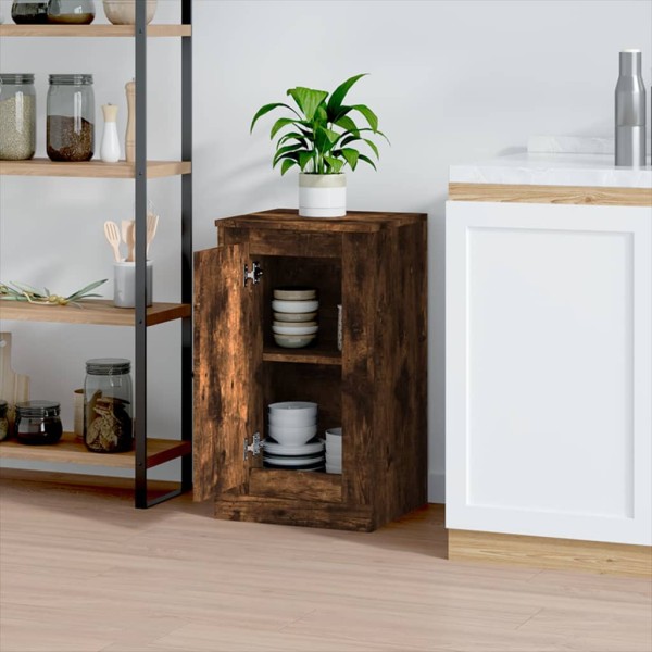 Aparador madera contrachapada roble ahumado 37,5x35,5x67,5 cm Aparador madera contrachapada roble ahumado 37,5x35,5x67,5 cm