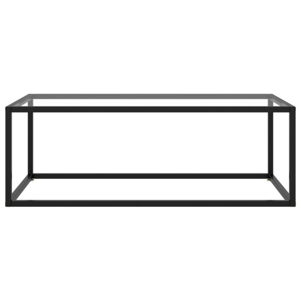 Mesa de centro negra con vidrio templado 100x50x35 cm Mesa de centro negra con vidrio templado 100x50x35 cm