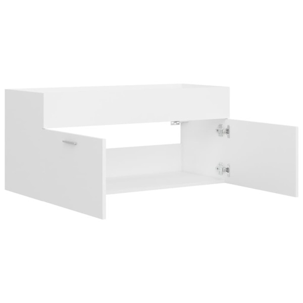 Armario para lavabo madera contrachapada blanco 100x38,5x46 cm Armario para lavabo madera contrachapada blanco 100x38,5x46 cm