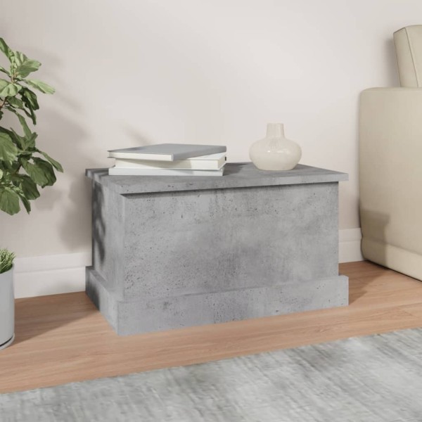 Baúl almacenaje madera contrachapada gris hormigón 50x30x28 cm Baúl almacenaje madera contrachapada gris hormigón 50x30x28 cm