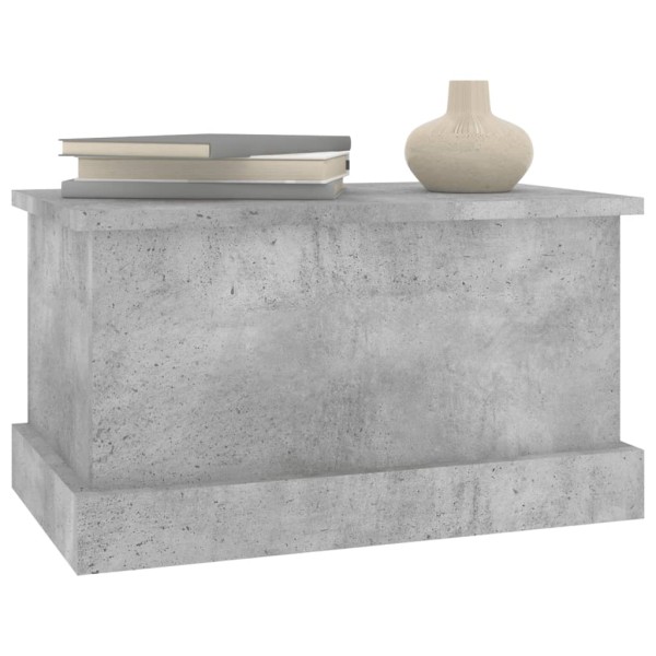 Baúl almacenaje madera contrachapada gris hormigón 50x30x28 cm Baúl almacenaje madera contrachapada gris hormigón 50x30x28 cm