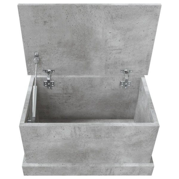Baúl almacenaje madera contrachapada gris hormigón 50x30x28 cm Baúl almacenaje madera contrachapada gris hormigón 50x30x28 cm