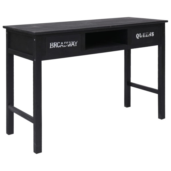 Mesa consola de madera negra 110x45x76 cm Mesa consola de madera negra 110x45x76 cm
