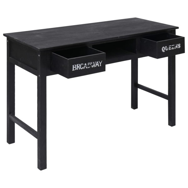 Mesa consola de madera negra 110x45x76 cm Mesa consola de madera negra 110x45x76 cm