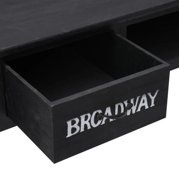 Mesa consola de madera negra 110x45x76 cm Mesa consola de madera negra 110x45x76 cm