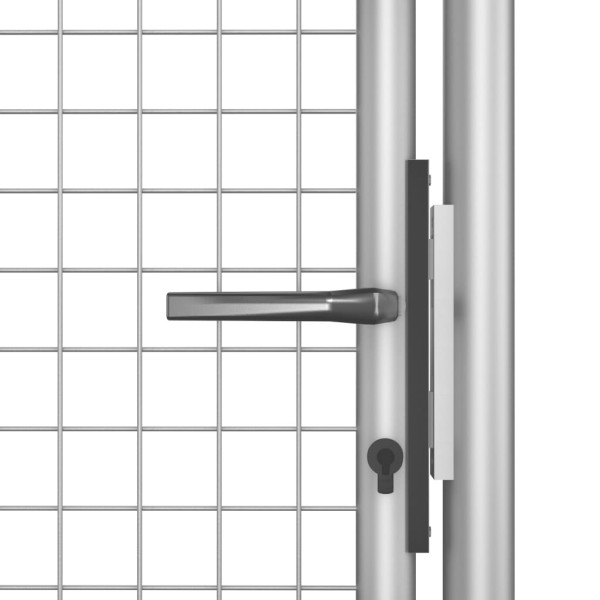 Puerta de jardín de acero galvanizado plateado 105x225 cm Puerta de jardín de acero galvanizado plateado 105x225 cm