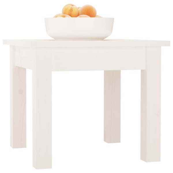 Mesa de centro de madera maciza de pino blanco 35x35x30 cm Mesa de centro de madera maciza de pino blanco 35x35x30 cm