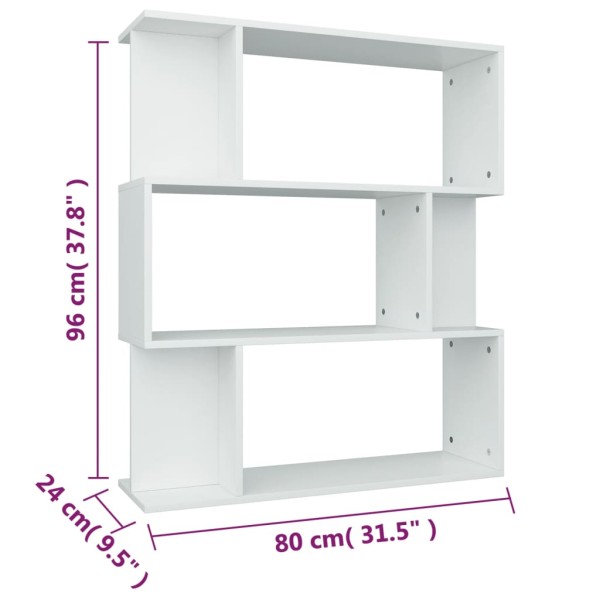 Estantería/divisor madera contrachapada blanco 80x24x96 cm Estantería/divisor madera contrachapada blanco 80x24x96 cm