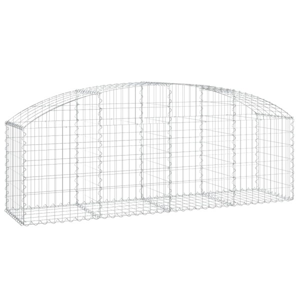 Cesta de gaviones forma arco hierro galvanizado 200x50x60/80 cm Cesta de gaviones forma arco hierro galvanizado 200x50x60/80 cm
