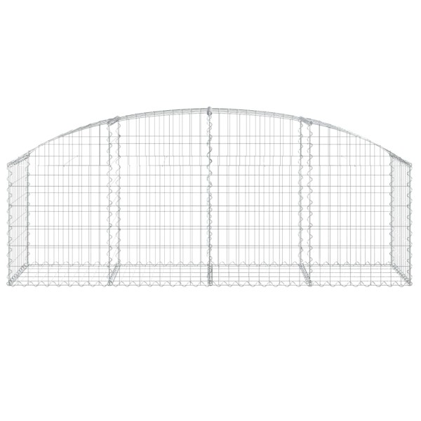 Cesta de gaviones forma arco hierro galvanizado 200x50x60/80 cm Cesta de gaviones forma arco hierro galvanizado 200x50x60/80 cm