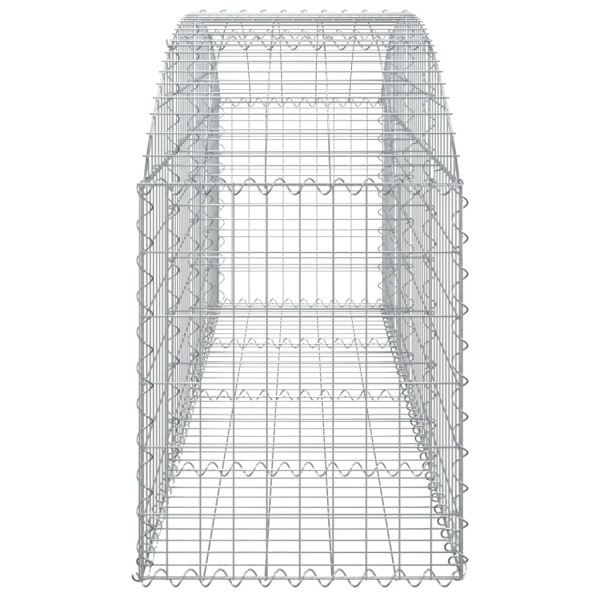 Cesta de gaviones forma arco hierro galvanizado 200x50x60/80 cm Cesta de gaviones forma arco hierro galvanizado 200x50x60/80 cm