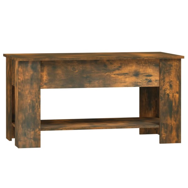 Mesa de centro madera contrachapada roble ahumado 101x49x52 cm Mesa de centro madera contrachapada roble ahumado 101x49x52 cm