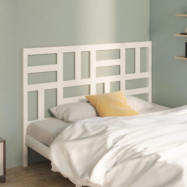 Cabecero de cama madera maciza de pino blanco 146x4x104 cm Cabecero de cama madera maciza de pino blanco 146x4x104 cm