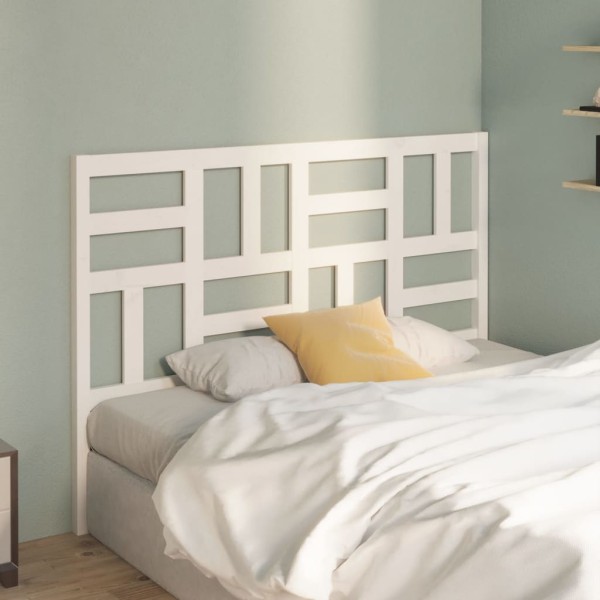 Cabecero de cama madera maciza de pino blanco 146x4x104 cm Cabecero de cama madera maciza de pino blanco 146x4x104 cm
