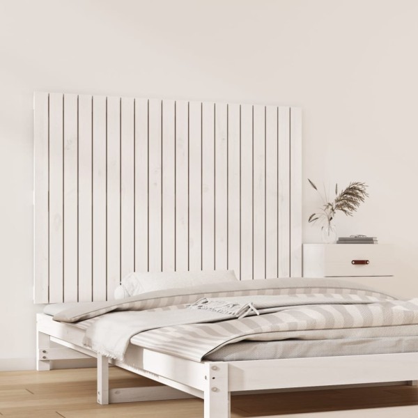 Cabecero de cama pared madera maciza pino blanco 127,5x3x90 cm Cabecero de cama pared madera maciza pino blanco 127,5x3x90 cm