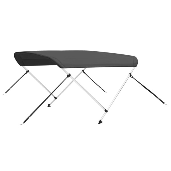 Toldo Bimini de 2 arcos gris antracita 180x150x110 cm Toldo Bimini de 2 arcos gris antracita 180x150x110 cm