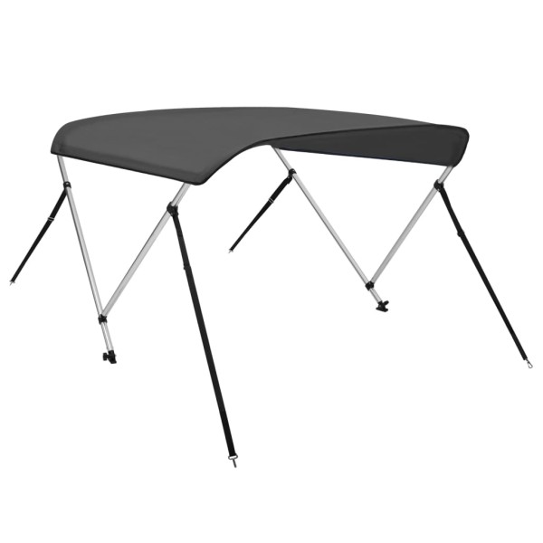 Toldo Bimini de 2 arcos gris antracita 180x150x110 cm Toldo Bimini de 2 arcos gris antracita 180x150x110 cm