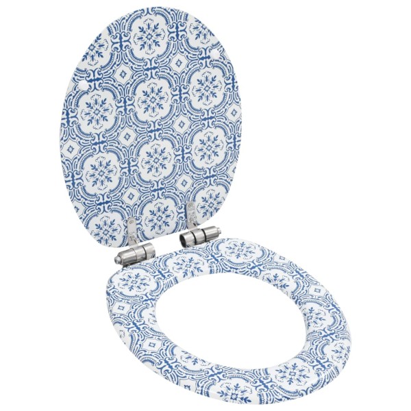 Asiento inodoro WC tapa de cierre suave MDF diseño porcelana Asiento inodoro WC tapa de cierre suave MDF diseño porcelana